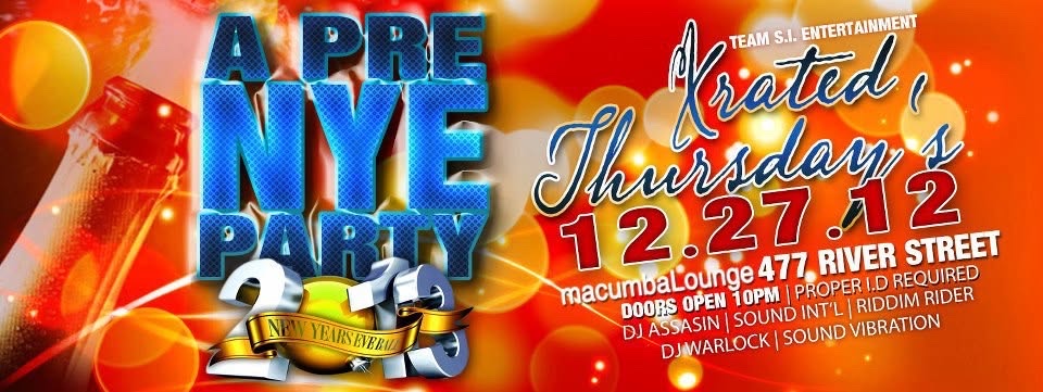 A PRE NYE PARTY flyer