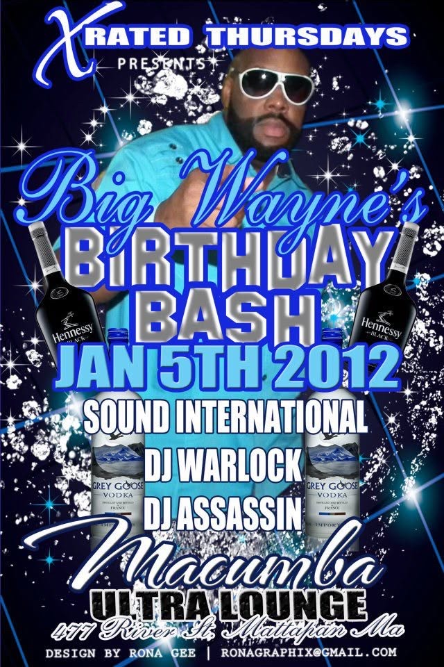 BIG WAYNE'S BIRTHDAY BASH flyer