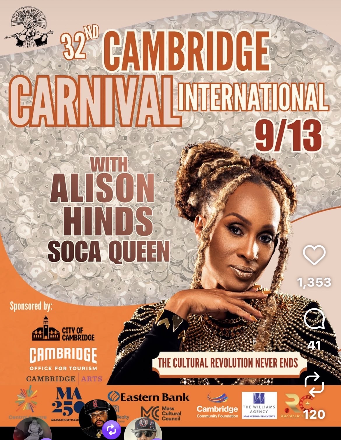CAMBRIDGE CARNIVAL INTERNATIONAL — 32ND ANNUAL flyer, back