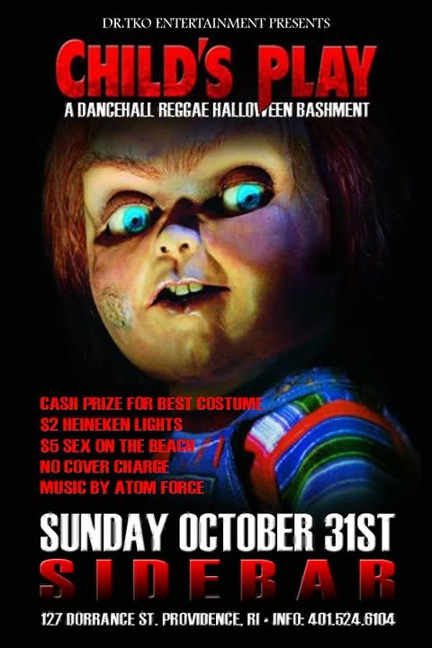 CHILD'S PLAY — A DANCEHALL REGGAE HALLOWEEN BASHMENT flyer