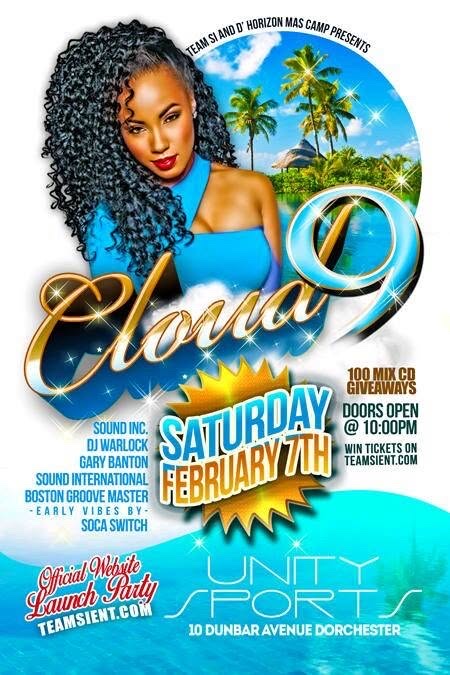 CLOUD 9 — TEAMSIENT.COM OFFICIAL WEBSITE LAUNCH PARTY flyer