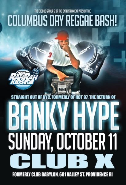 COLUMBUS DAY REGGAE BASH flyer