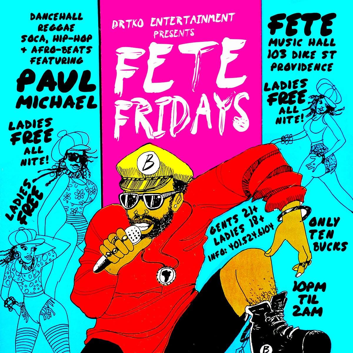 FETE FRIDAYS — DANCEHALL REGGAE SOCA HIP-HOP & AFROBEATS flyer