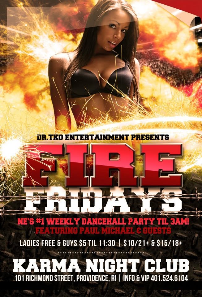 FIRE FRIDAYS flyer