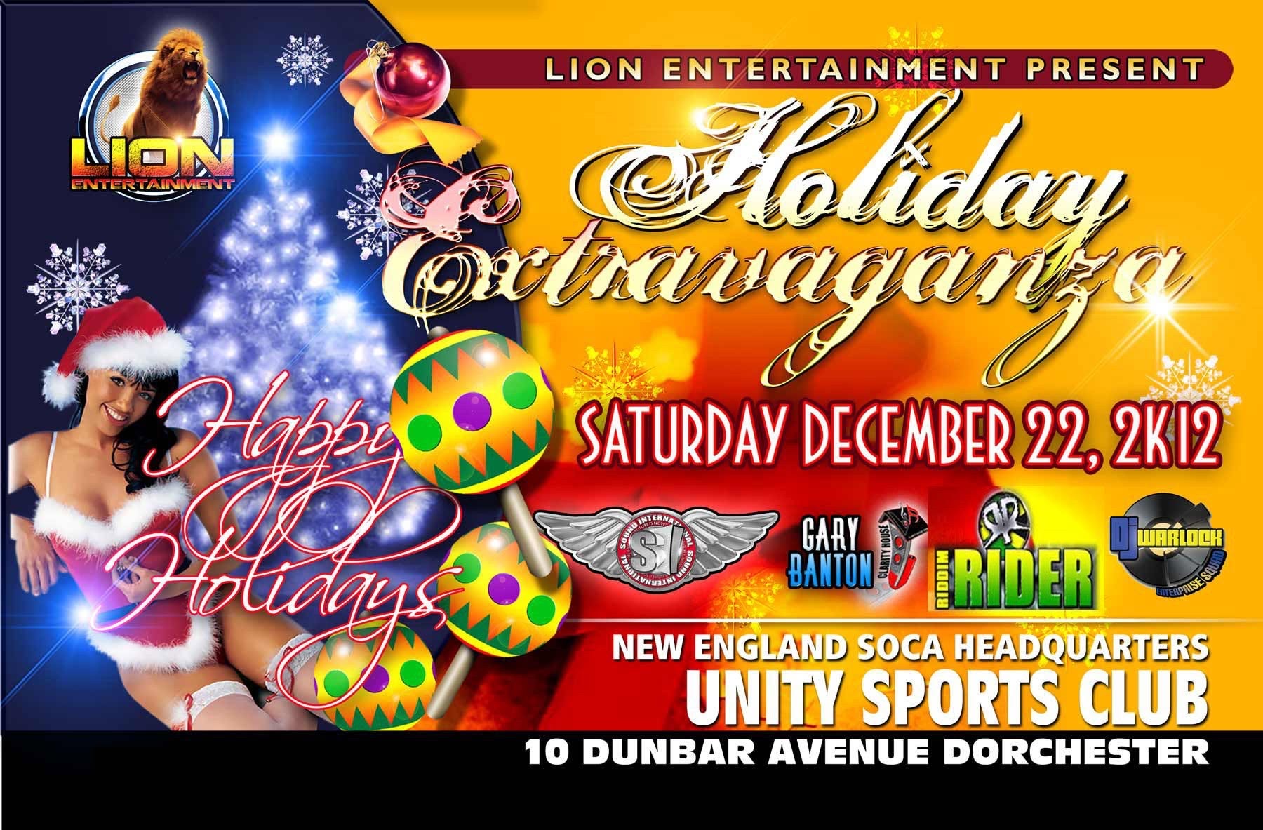 HOLIDAY EXTRAVAGANZA flyer