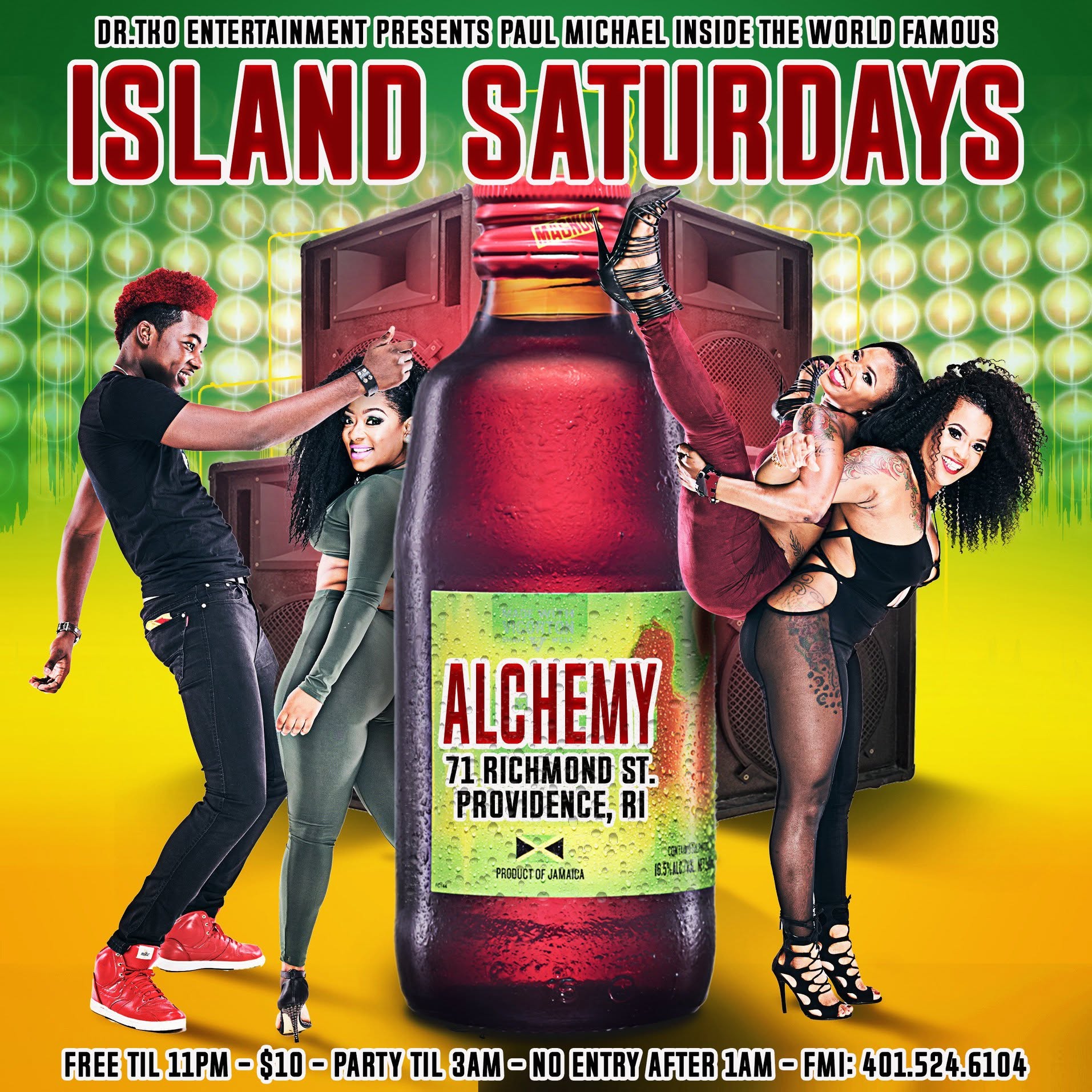 ISLAND SATURDAYS — PAUL MICHAEL INSIDE THE WORLD FAMOUS flyer