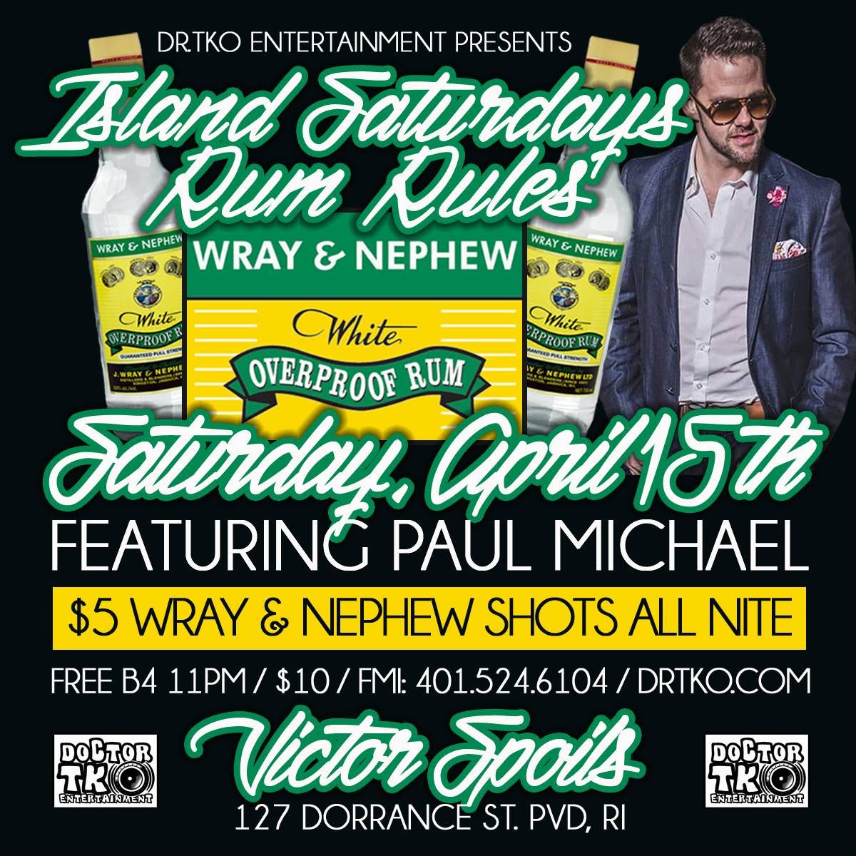 ISLAND SATURDAYS — RUM RULES flyer