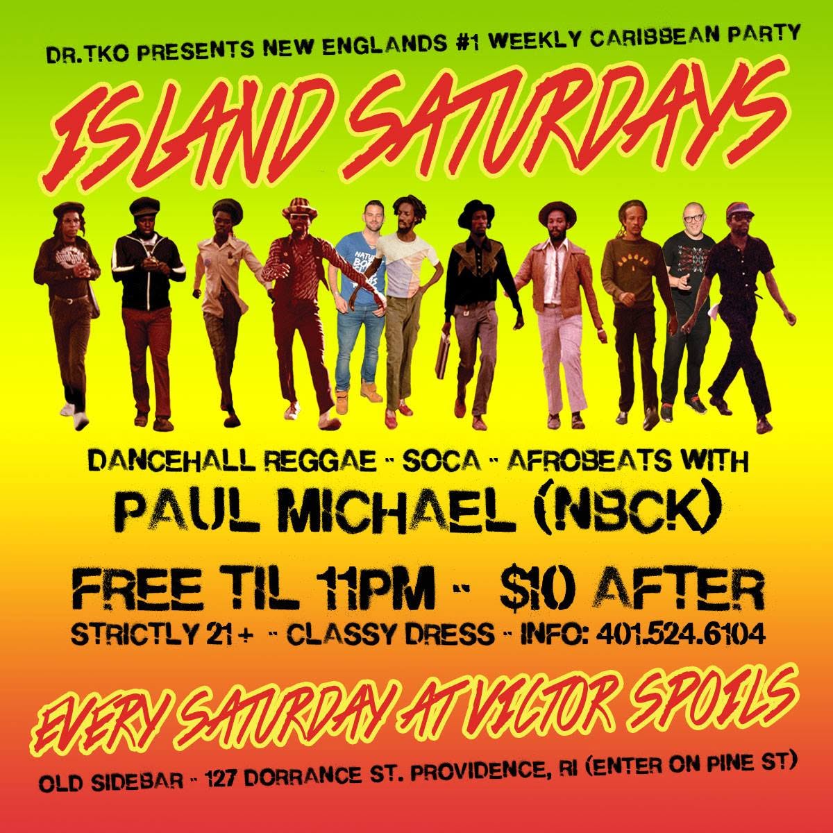 ISLAND SATURDAYS — CLASSY DRESS flyer