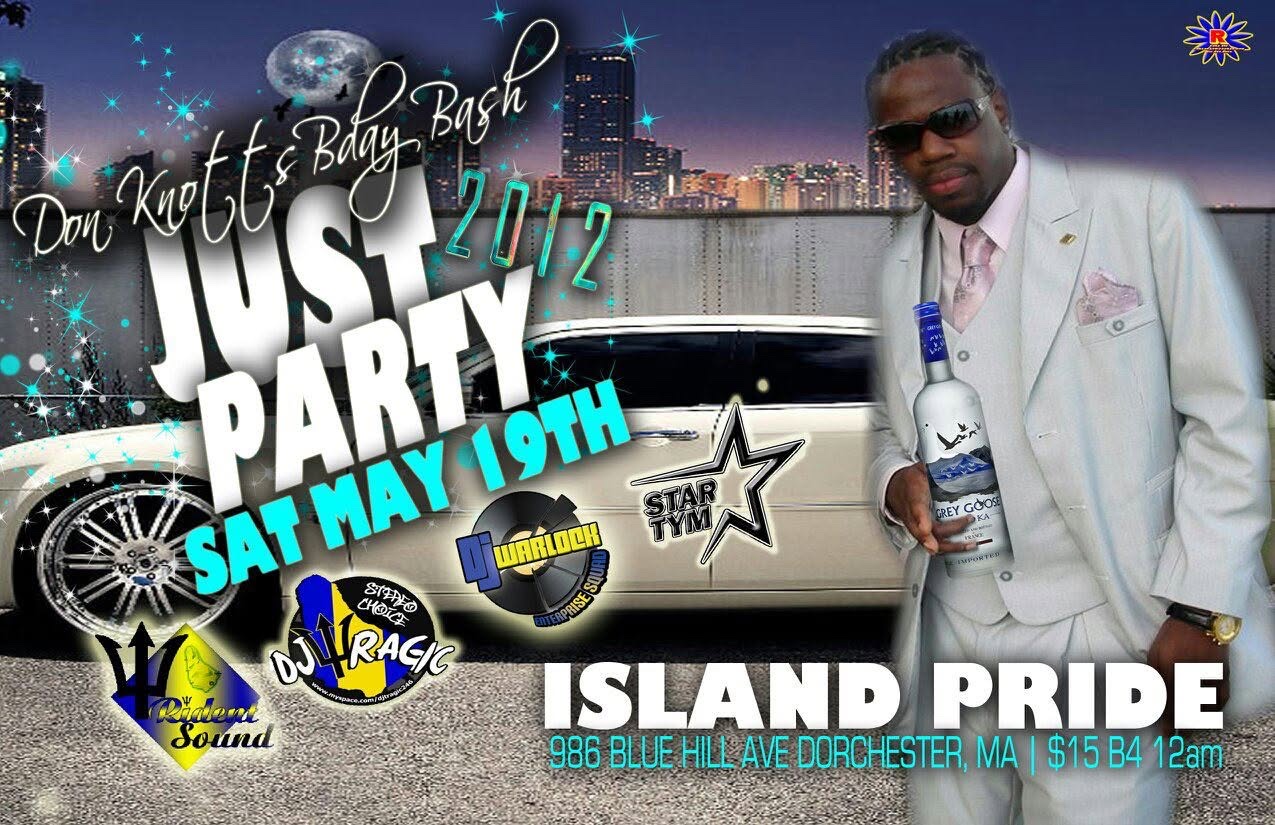 JUST PARTY 2012 — DON KNOTT'S BIRTHDAY BASH flyer