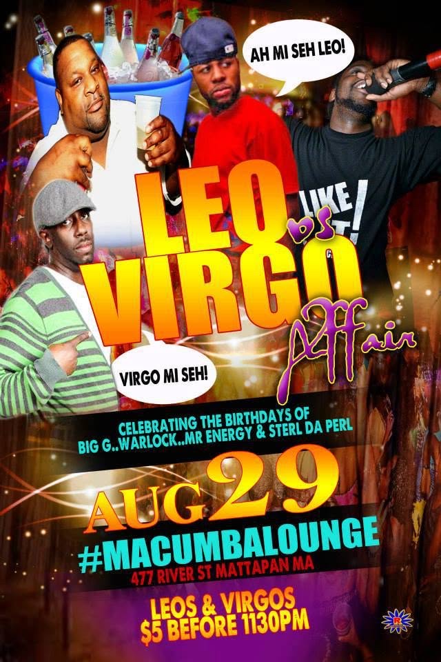 LEO VS VIRGO AFFAIR flyer