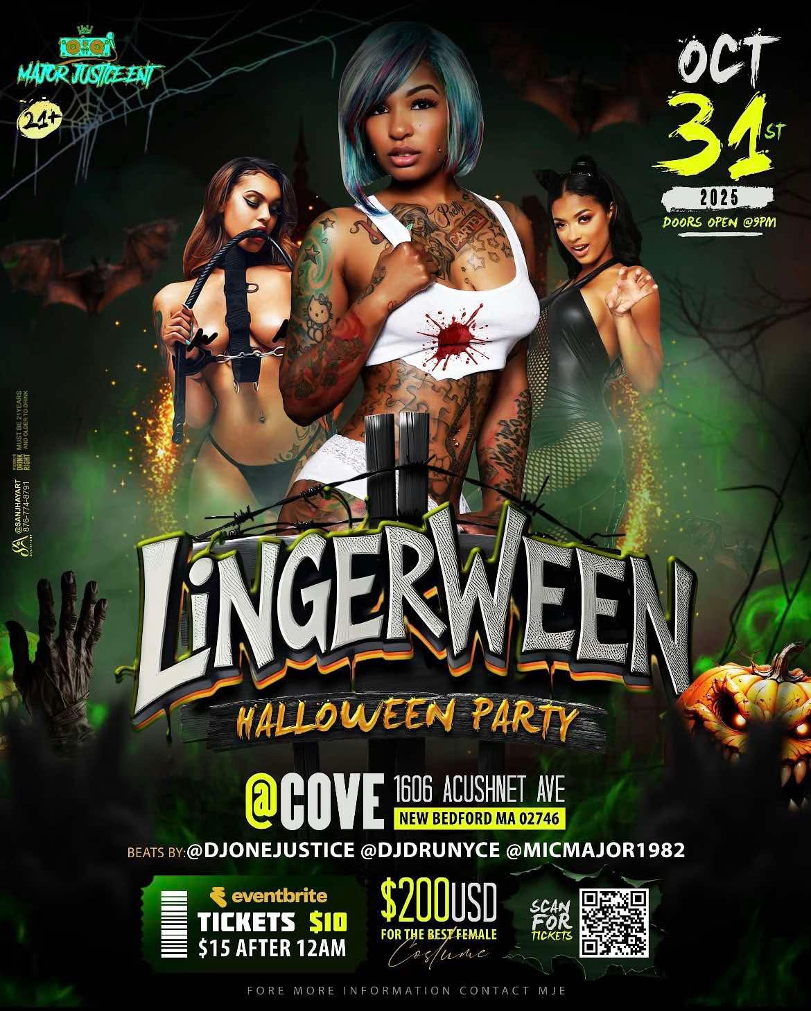 LINGERWEEN — HALLOWEEN PARTY flyer