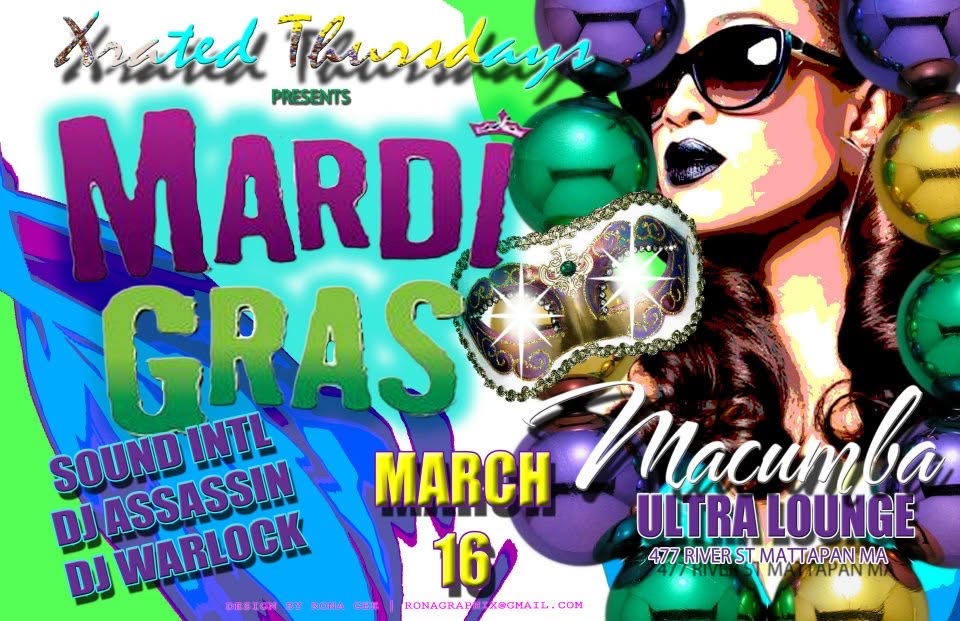 MARDI GRAS — X RATED THURSDAYS flyer