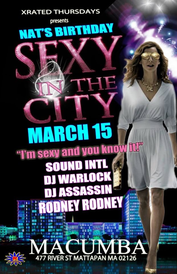 NAT'S BIRTHDAY — SEXY IN THE CITY flyer