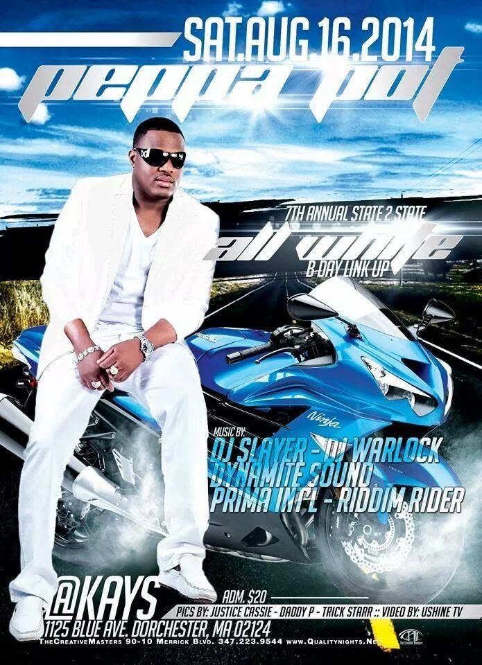 PEPPA POT 7TH ANNUAL STATE 2 STATE ALL WHITE BIRTHDAY LINK UP flyer