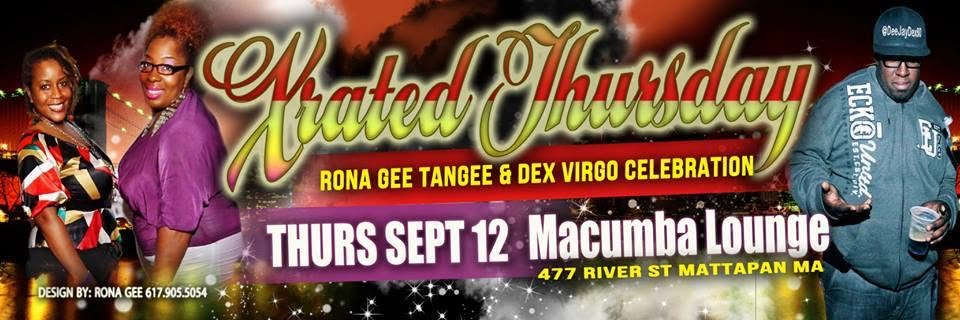RONA GEE, TANGEE & DEX VIRGO CELEBRATION flyer