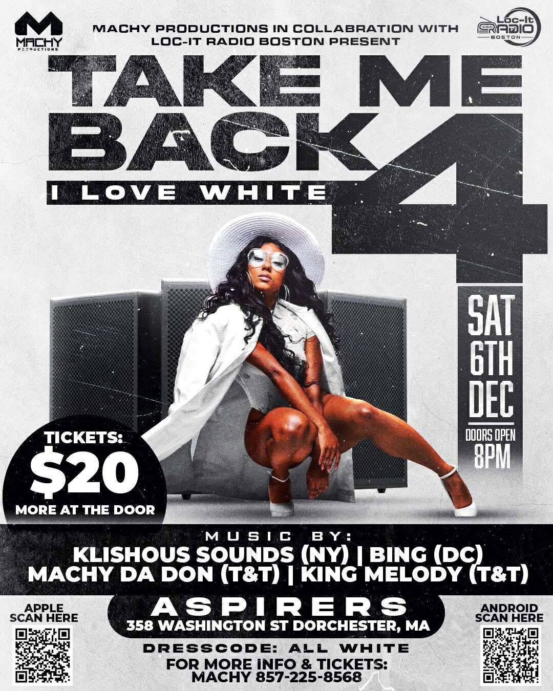 TAKE ME BACK 4 — I LOVE WHITE flyer