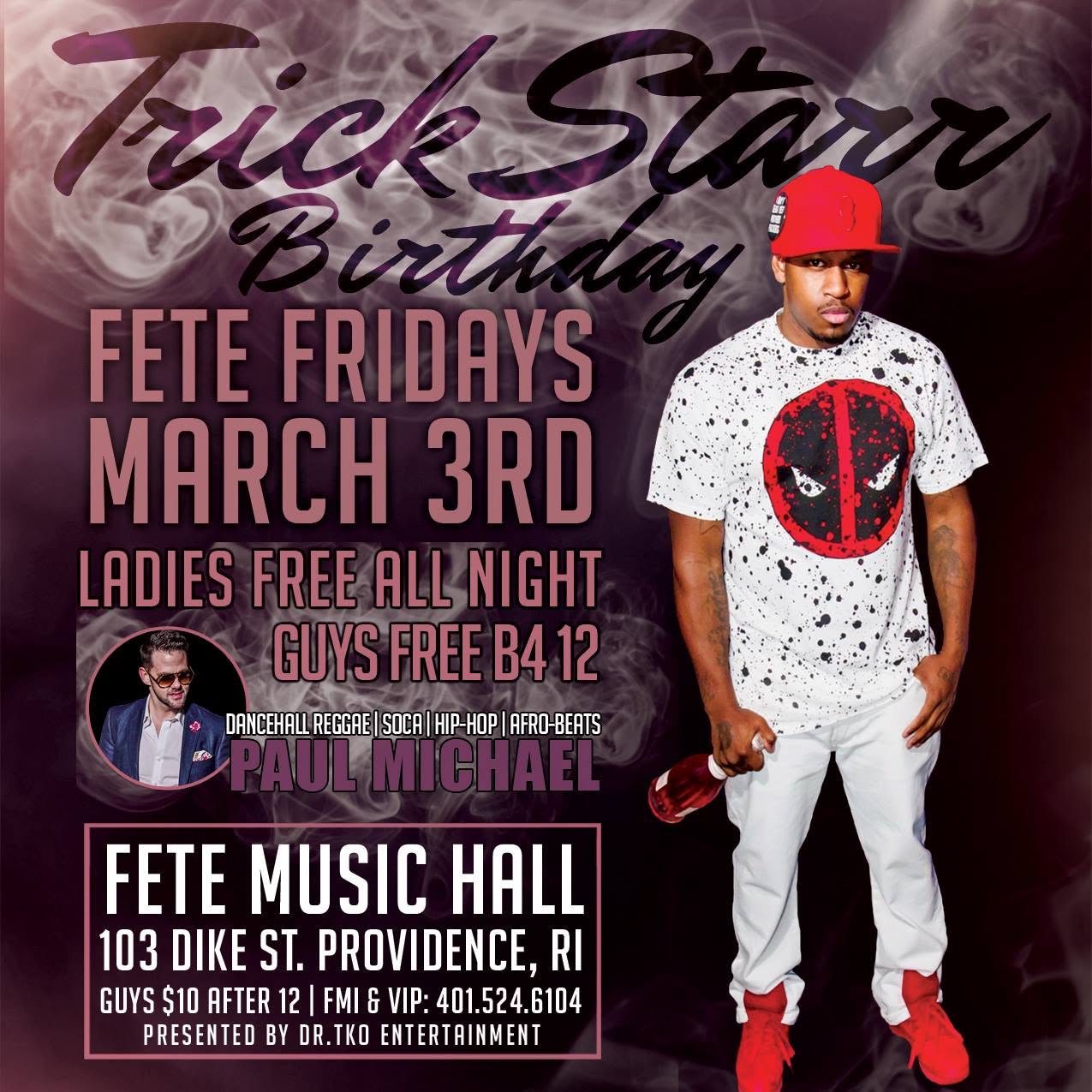 TRICK STARR BIRTHDAY — FETE FRIDAYS flyer
